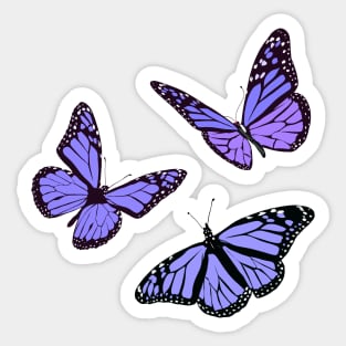 Beautiful purple butterfly illustrations Sticker